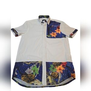 FORTE MENS CASUAL  BUTTON-DOWN SHIRT M